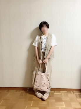 「Samansa Mos2（サマンサ モスモス）のアイテム」を使った、𝚝𝚎𝚝𝚘さん（レディース・156cm）の夏コーディネート