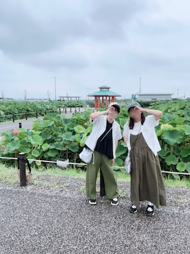 「GU（ジーユー）のアイテム」を使った、𝚝𝚎𝚝𝚘さん（レディース・156cm）の夏コーディネート
