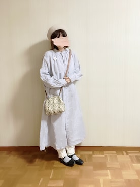 「作家さんハンドメイド」｜𝚝𝚎𝚝𝚘さん（レディース・155cm）の秋コーディネート
