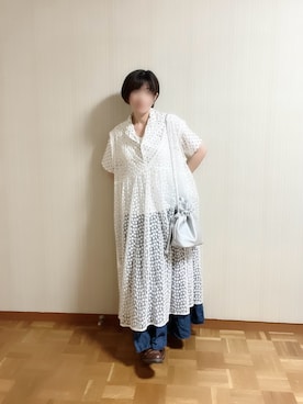 「GU（ジーユー）のアイテム」を使った、𝚝𝚎𝚝𝚘さん（レディース・156cm）の春コーディネート