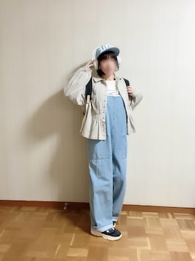 「アイテム（バックパック/リュック）」を使った、𝚝𝚎𝚝𝚘さん（レディース・156cm）の春コーディネート