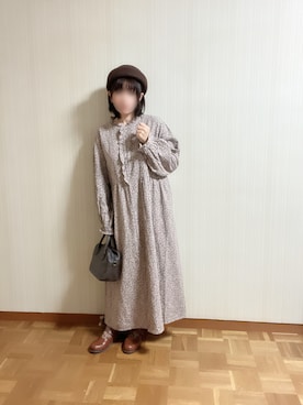 「アイテム（ワンピース/ドレス）」を使った、𝚝𝚎𝚝𝚘さん（レディース・156cm）の冬コーディネート