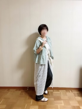「Samansa Mos2（サマンサ モスモス）のアイテム」を使った、𝚝𝚎𝚝𝚘さん（レディース・156cm）の夏コーディネート