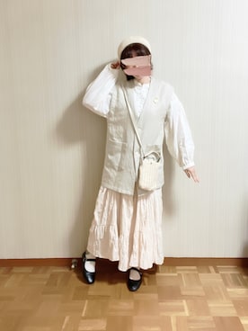 「SLURR（スラ―）のアイテム」を使った、𝚝𝚎𝚝𝚘さん（レディース・155cm）の春コーディネート