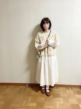 「アイテム（ベスト）」を使った、𝚝𝚎𝚝𝚘さん（レディース・156cm）の秋コーディネート