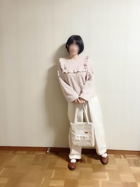 「Samansa Mos2（サマンサ モスモス）のアイテム」を使った、𝚝𝚎𝚝𝚘さん（レディース・156cm）の冬コーディネート