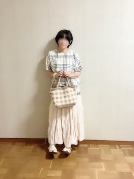 「アイテム（インテリア）」を使った、𝚝𝚎𝚝𝚘さん（レディース・156cm）の夏コーディネート