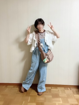 「アイテム（財布/小物）」を使った、𝚝𝚎𝚝𝚘さん（レディース・155cm）の秋コーディネート
