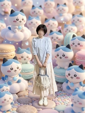 「アイテム（シャツ/ブラウス）」を使った、𝚝𝚎𝚝𝚘さん（レディース・155cm）の秋コーディネート