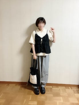 「DEVICE（デバイス）のアイテム（バッグ）」を使った、𝚝𝚎𝚝𝚘さん（レディース・156cm）の夏コーディネート