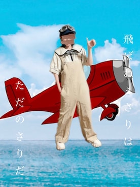 「ehka sopo（エヘカソポ）のアイテム（オールインワン・サロペット）」を使った、𝚝𝚎𝚝𝚘さん（レディース・156cm）の夏コーディネート
