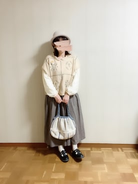 「おうち」｜𝚝𝚎𝚝𝚘さん（レディース・155cm）の冬コーディネート