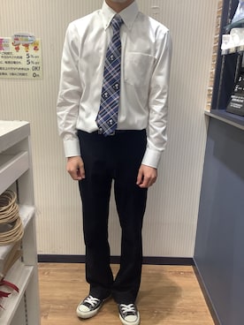 「アイテム（ビジネスシャツ）」を使った、BRICK HOUSE by Tokyo Shirts 大分アミュプラザ店さん（メンズ・170cm）の春コーディネート