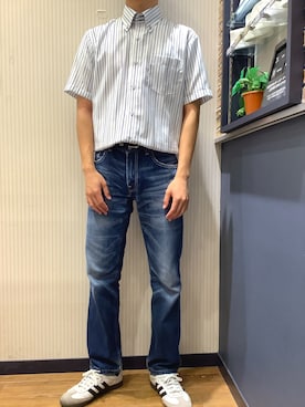 「ノーアイロン」｜BRICK HOUSE by Tokyo Shirts 大分アミュプラザ店さん（メンズ・168cm）の夏コーディネート