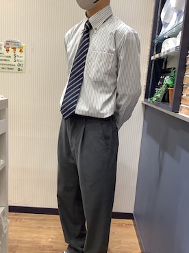 「長袖シャツ」｜BRICK HOUSE by Tokyo Shirts 大分アミュプラザ店さん（メンズ・170cm）の春コーディネート