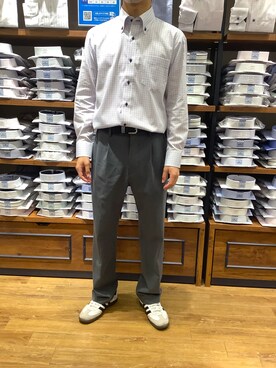 「ノーアイロン」｜BRICK HOUSE by Tokyo Shirts 大分アミュプラザ店さん（メンズ・168cm）の夏コーディネート