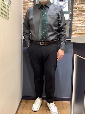 「長袖シャツ」｜BRICK HOUSE by Tokyo Shirts 大分アミュプラザ店さん（メンズ・169cm）の夏コーディネート