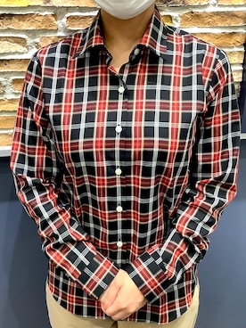 「アイテム（ビジネスシャツ）」を使った、BRICK HOUSE by Tokyo Shirts 大分アミュプラザ店さん（レディース・148cm）の秋コーディネート