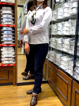 「アクセント」｜BRICK HOUSE by Tokyo Shirts 大分アミュプラザ店さん（レディース・157cm）の冬コーディネート