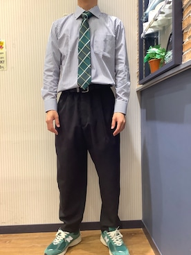 「アイテム（ビジネスシャツ）」を使った、BRICK HOUSE by Tokyo Shirts 大分アミュプラザ店さん（メンズ・168cm）の夏コーディネート