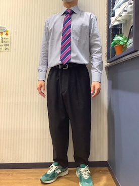 「アイテム（ビジネスシャツ）」を使った、BRICK HOUSE by Tokyo Shirts 大分アミュプラザ店さん（メンズ・168cm）の夏コーディネート