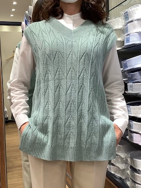 「毛玉になりにくいニット」｜BRICK HOUSE by Tokyo Shirts 大分アミュプラザ店さん（レディース・158cm）の秋コーディネート