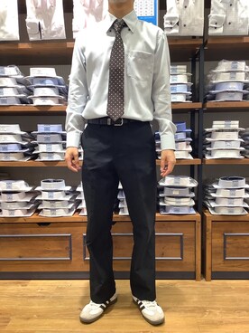 「ノーアイロン」｜BRICK HOUSE by Tokyo Shirts 大分アミュプラザ店さん（メンズ・168cm）の秋コーディネート