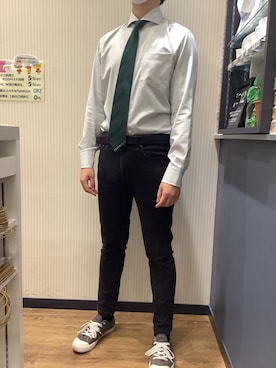 「長袖シャツ」｜BRICK HOUSE by Tokyo Shirts 大分アミュプラザ店さん（メンズ・172cm）の冬コーディネート