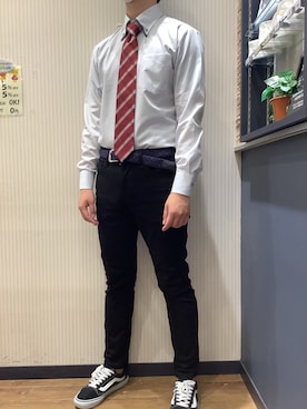 「長袖シャツ」｜BRICK HOUSE by Tokyo Shirts 大分アミュプラザ店さん（メンズ・172cm）の夏コーディネート
