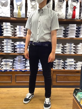 「ノーアイロン」｜BRICK HOUSE by Tokyo Shirts 大分アミュプラザ店さん（メンズ・172cm）の夏コーディネート