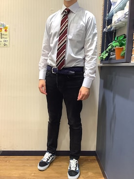 「アイテム（ビジネスシャツ）」を使った、BRICK HOUSE by Tokyo Shirts 大分アミュプラザ店さん（メンズ・172cm）の春コーディネート