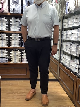 「アイテム（ビジネスシャツ）」を使った、BRICK HOUSE by Tokyo Shirts 大分アミュプラザ店さん（メンズ・169cm）の春コーディネート