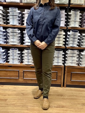 「ロングシャツ」｜BRICK HOUSE by Tokyo Shirts 大分アミュプラザ店さん（レディース・160cm）の冬コーディネート