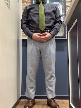 「ホリゾンタルカラー」｜BRICK HOUSE by Tokyo Shirts 大分アミュプラザ店さん（メンズ・162cm）の秋コーディネート