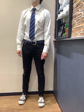 「アイテム（ビジネスシャツ）」を使った、BRICK HOUSE by Tokyo Shirts 大分アミュプラザ店さん（メンズ・172cm）の春コーディネート