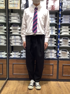 「アイテム（ビジネスシャツ）」を使った、BRICK HOUSE by Tokyo Shirts 大分アミュプラザ店さん（メンズ・170cm）の春コーディネート
