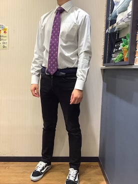 「ノーアイロン」｜BRICK HOUSE by Tokyo Shirts 大分アミュプラザ店さん（メンズ・172cm）の春コーディネート