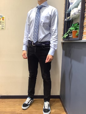 「アイテム（ビジネスシャツ）」を使った、BRICK HOUSE by Tokyo Shirts 大分アミュプラザ店さん（メンズ・172cm）の春コーディネート