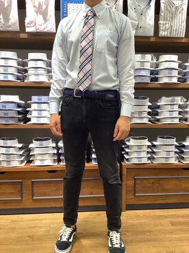 「ノーアイロン」｜BRICK HOUSE by Tokyo Shirts 大分アミュプラザ店さん（メンズ・172cm）の秋コーディネート