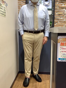 「ホリゾンタルカラー」｜BRICK HOUSE by Tokyo Shirts 大分アミュプラザ店さん（メンズ・169cm）の秋コーディネート