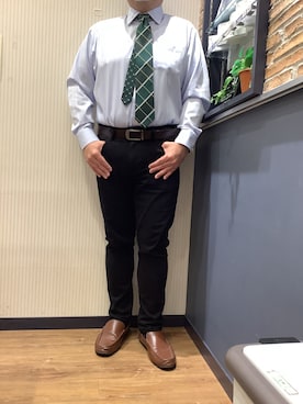 「長袖シャツ」｜BRICK HOUSE by Tokyo Shirts 大分アミュプラザ店さん（メンズ・169cm）の冬コーディネート