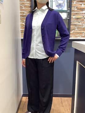 「アイテム（ビジネスシャツ）」を使った、BRICK HOUSE by Tokyo Shirts 大分アミュプラザ店さん（レディース・157cm）の秋コーディネート