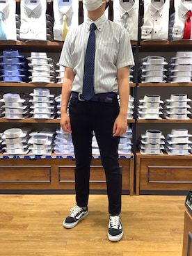 「ノーアイロン」｜BRICK HOUSE by Tokyo Shirts 大分アミュプラザ店さん（メンズ・172cm）の夏コーディネート