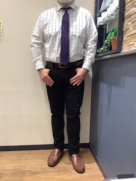 「アイテム（ネクタイ）」を使った、BRICK HOUSE by Tokyo Shirts 大分アミュプラザ店さん（メンズ・169cm）の冬コーディネート