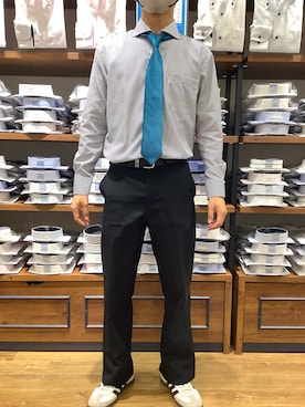 「ノーアイロン」｜BRICK HOUSE by Tokyo Shirts 大分アミュプラザ店さん（メンズ・168cm）の秋コーディネート