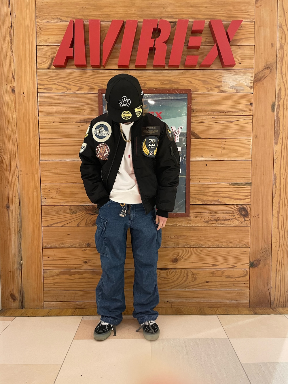 アヴィレックスMA-1 TOP GUN MAVERICK (黒/XL) AVIREX ma1 ma-1 LEATHER TYPE MA-1 TOPGUN / レザー タイプ