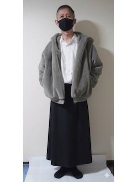 「メンズスカート」｜かんちゃんさん（メンズ・166cm）の春コーディネート