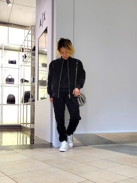 「AXchange」｜「アイテム（スウェットパンツ）」を使った、yk_naeさん（レディース・152cm）の春コーディネート