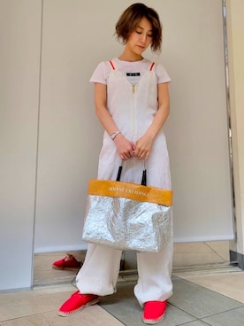 「ARMANI EXCHANGE（アルマーニエクスチェンジ）のアイテム（オールインワン・サロペット）」を使った、yk_naeさん（レディース・153cm）の夏コーディネート