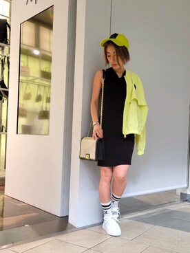 「ソックス」｜「アイテム（ブルゾン）」を使った、yk_naeさん（レディース・153cm）の春コーディネート